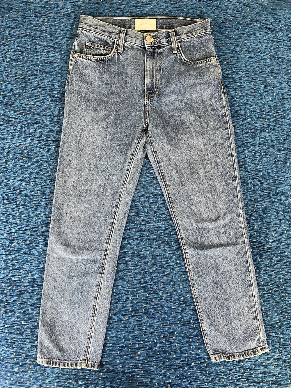 Current/Elliott womens Straight leg Light Wash Blue cropped Jeans size 26